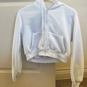 Cropped zip up jacket